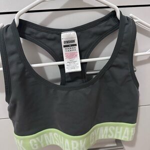 Gymshark Charcoal and Lime Sports Bra